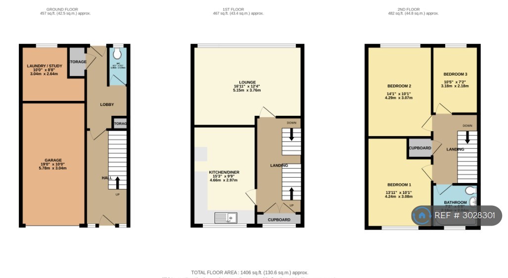 Russell Road, Tilbury floorplan