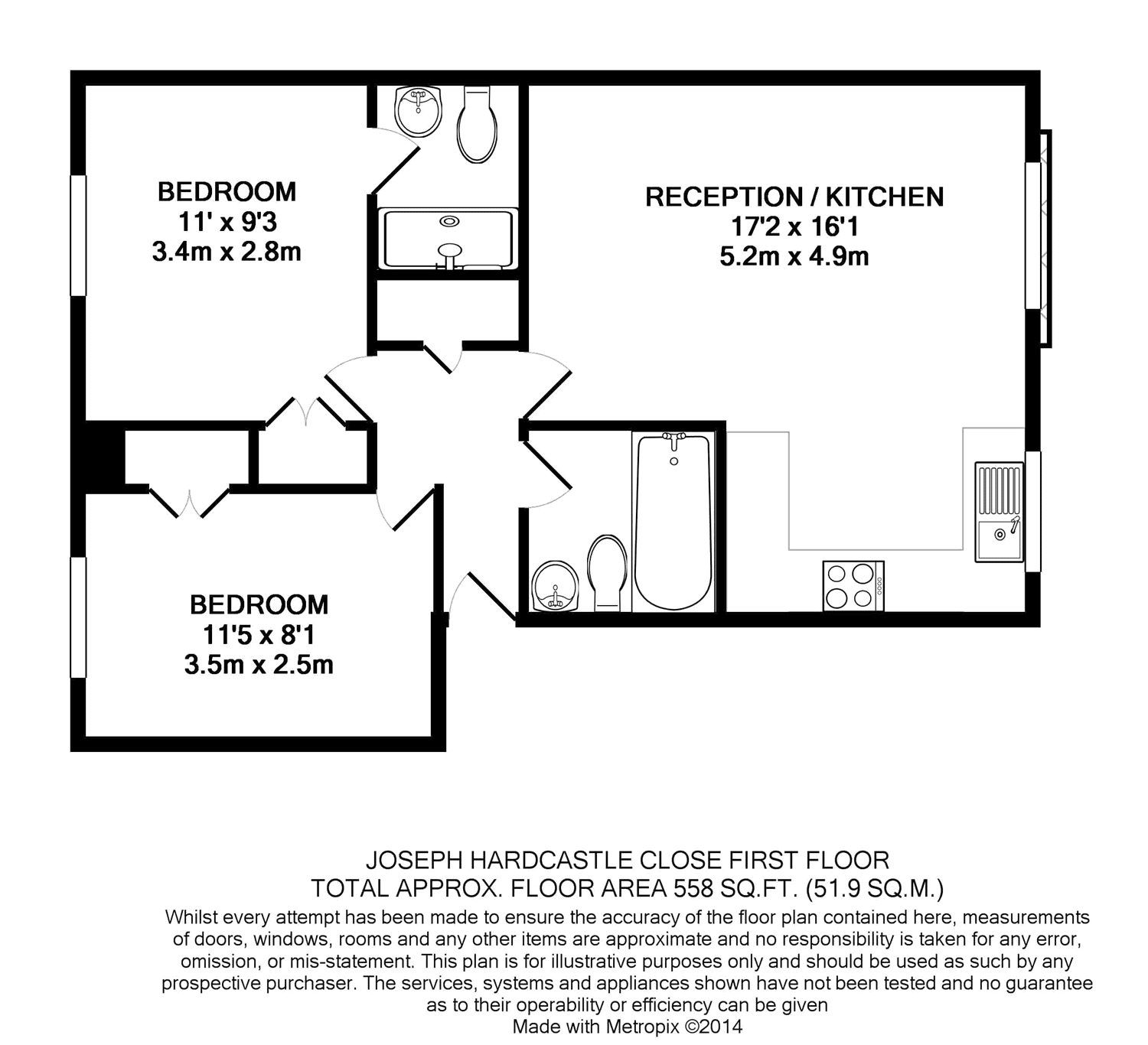 2 Bedrooms Flat to rent in Joseph Hardcastle Close, New Cross, London SE14