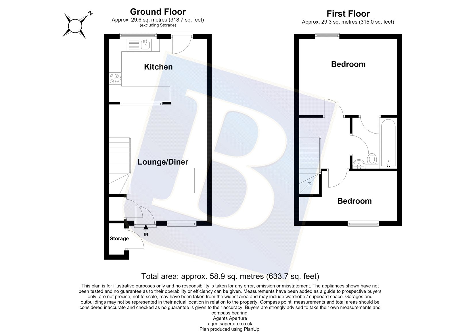 6, Clayton Close, London floorplan