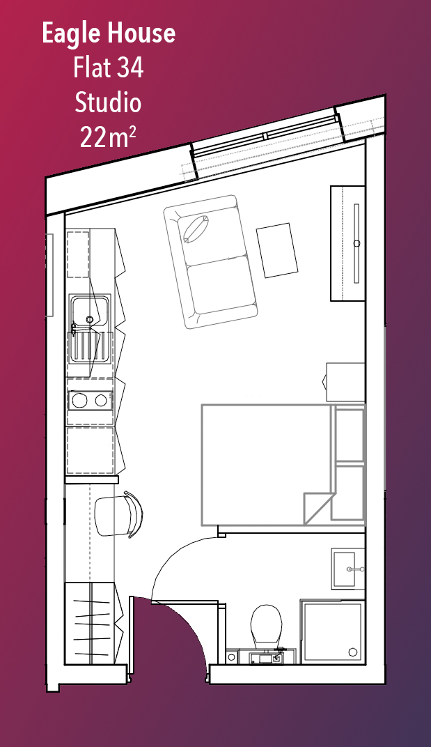 0 Bedrooms Studio to rent in Eagle House, 11 Blackfriars Road, Manchester M3