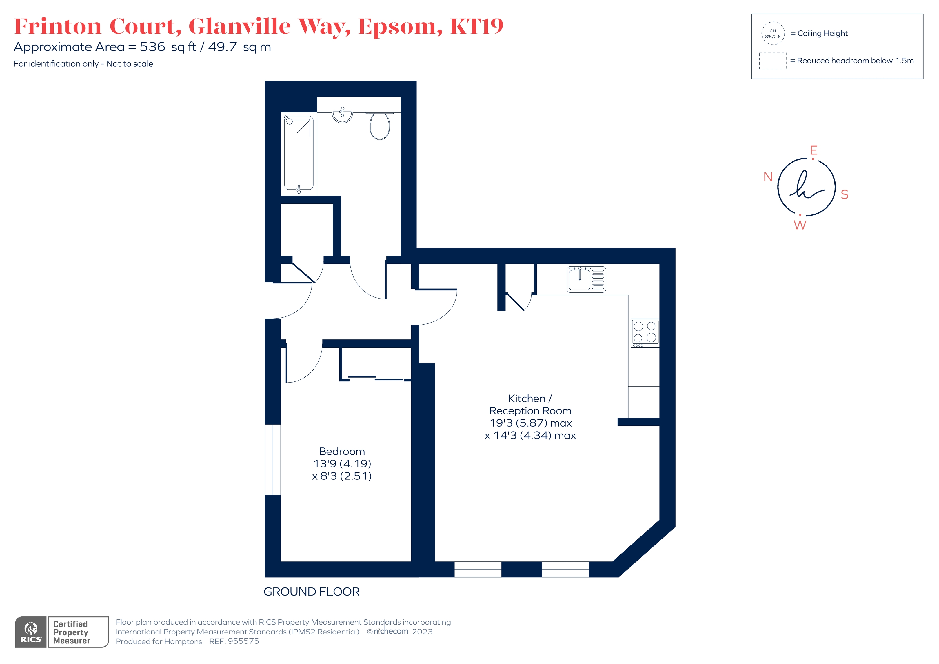 1, Frinton Court, Glanville Way, Epsom floorplan
