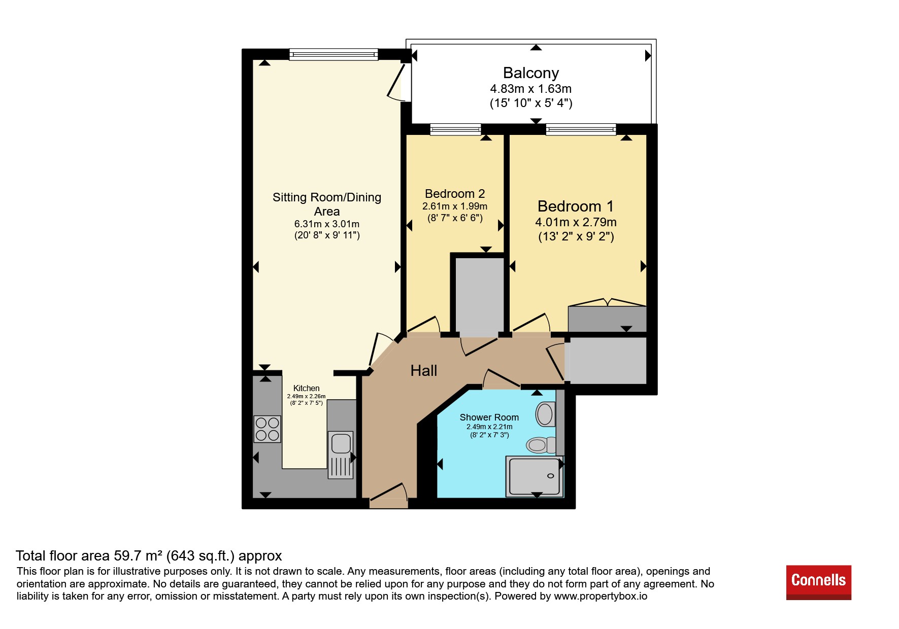 Flat 141, Squires Court, Bedminster Parade, Bristol floorplan