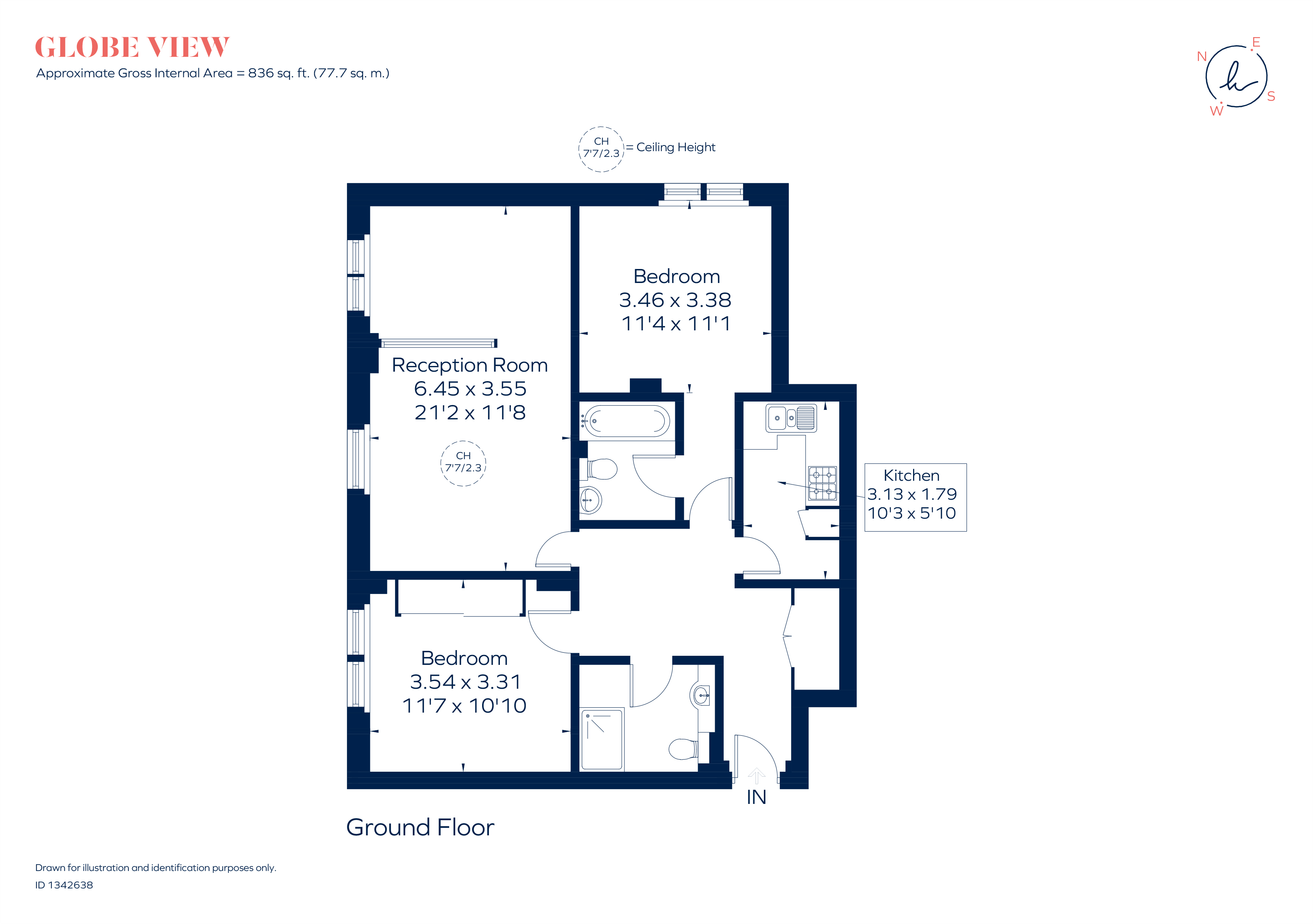 Apartment 1, Globe View, 10, High Timber Street, London floorplan
