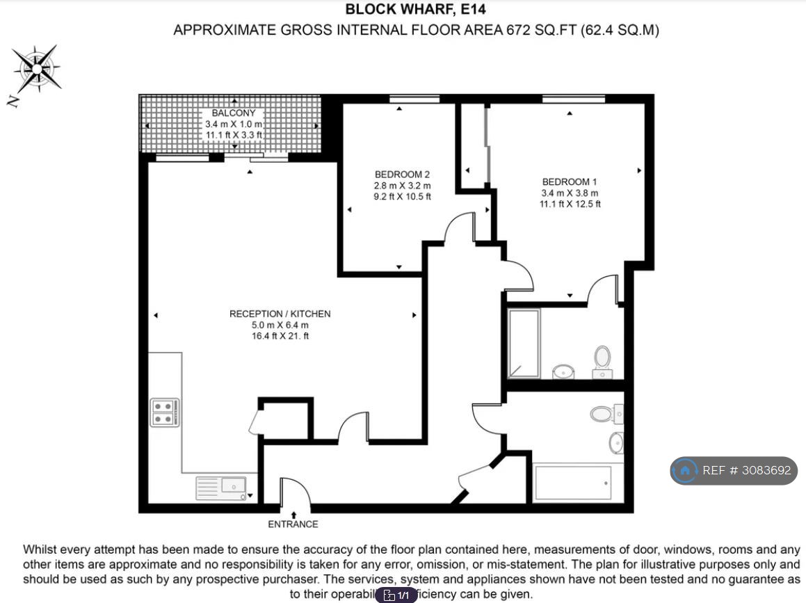 Block Wharf Cuba Street, London floorplan