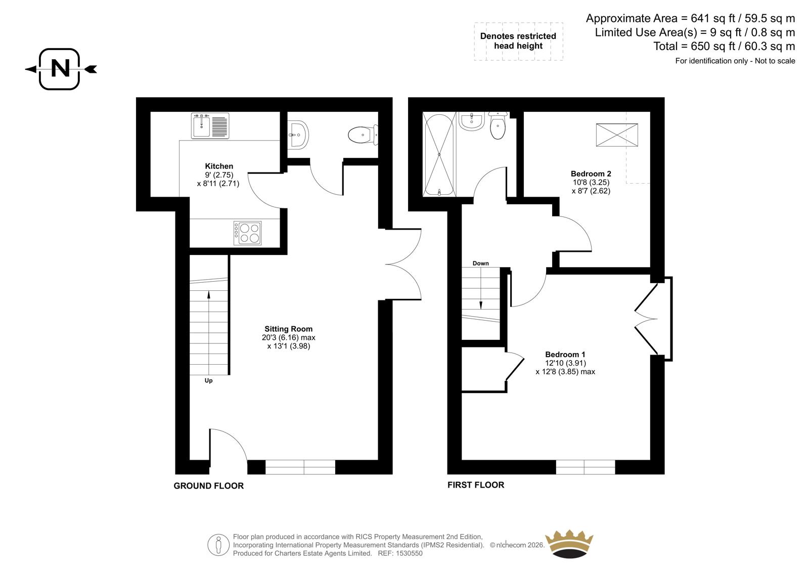 1, Christchurch Hall Cottages, Worthing floorplan