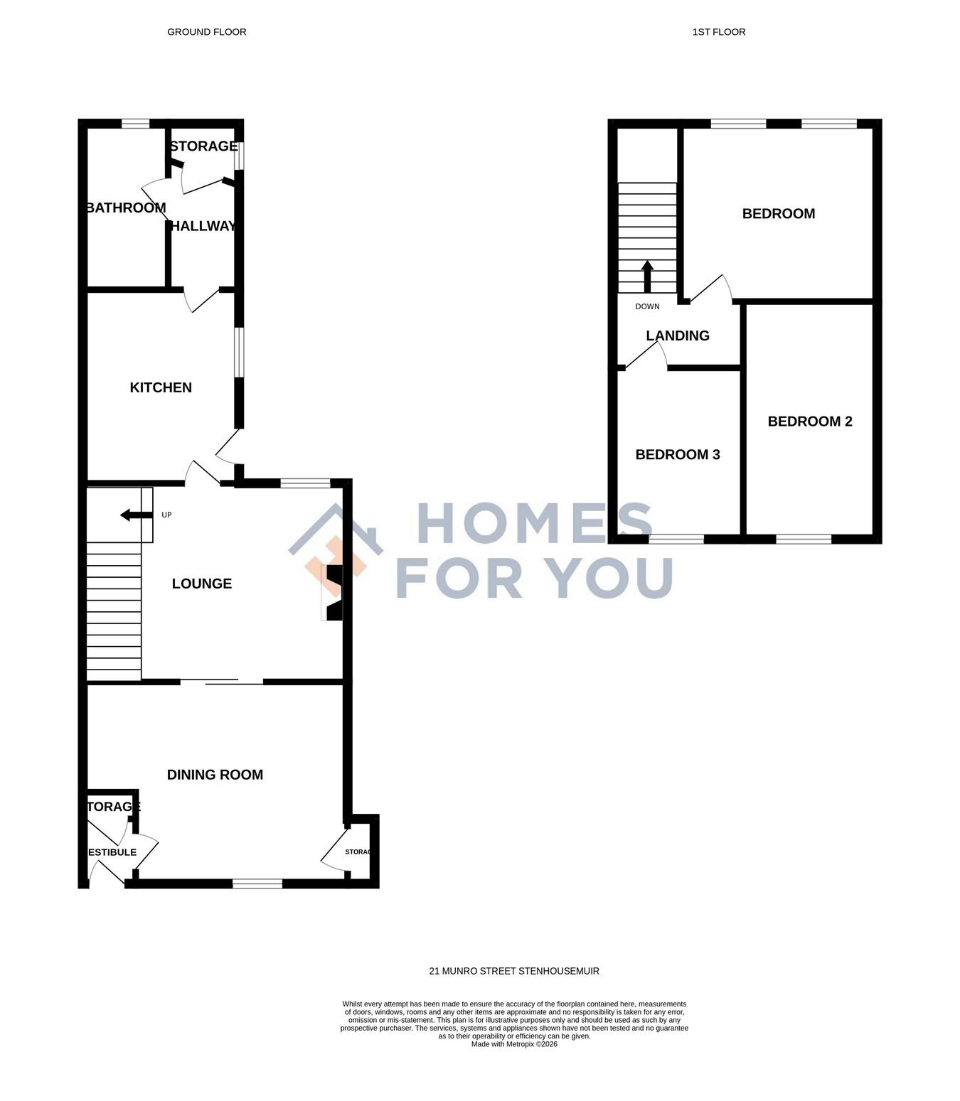Munro Street, Larbert floorplan