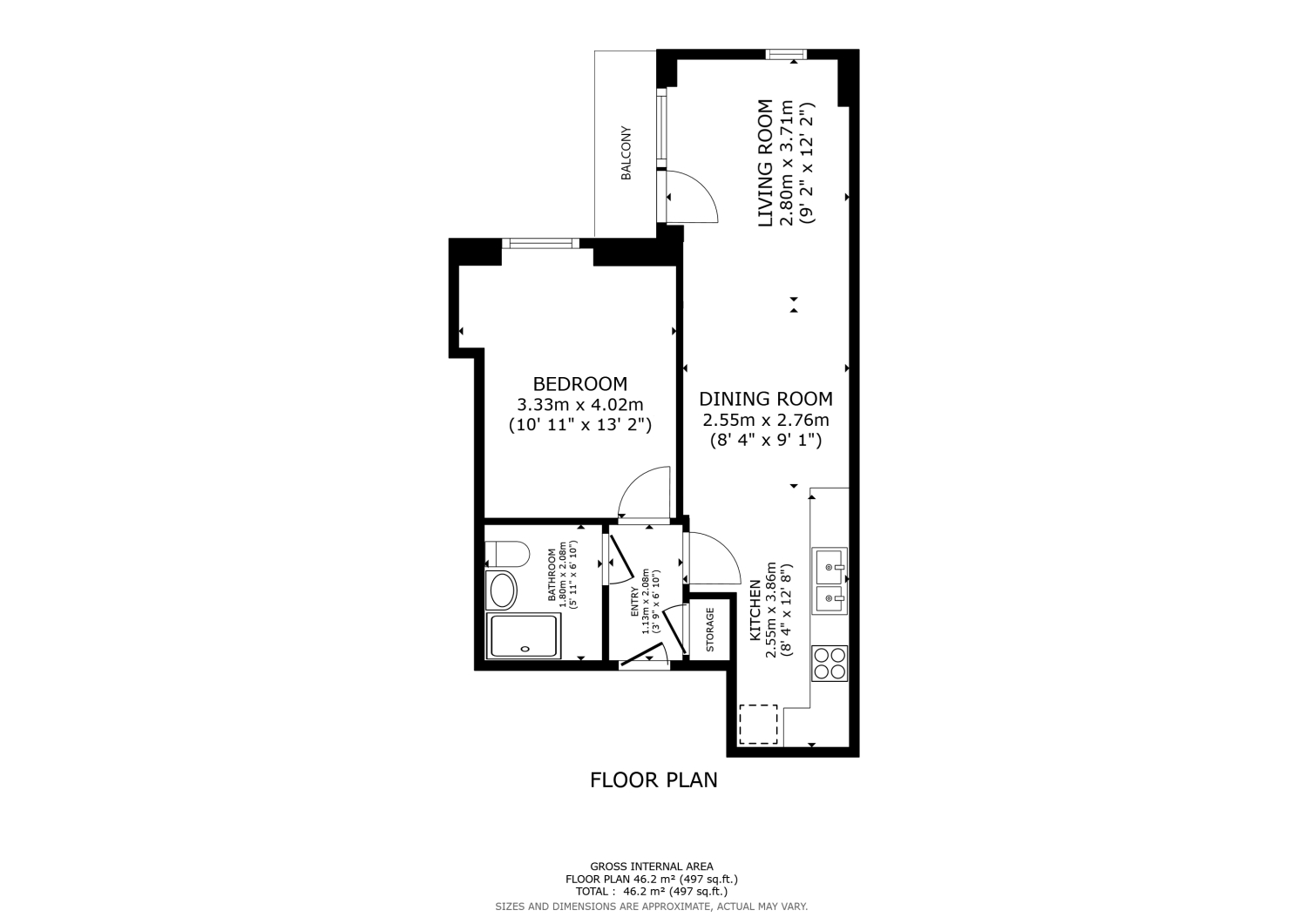 Apartment 58, Empress Court, Woodin's Way, Oxford floorplan