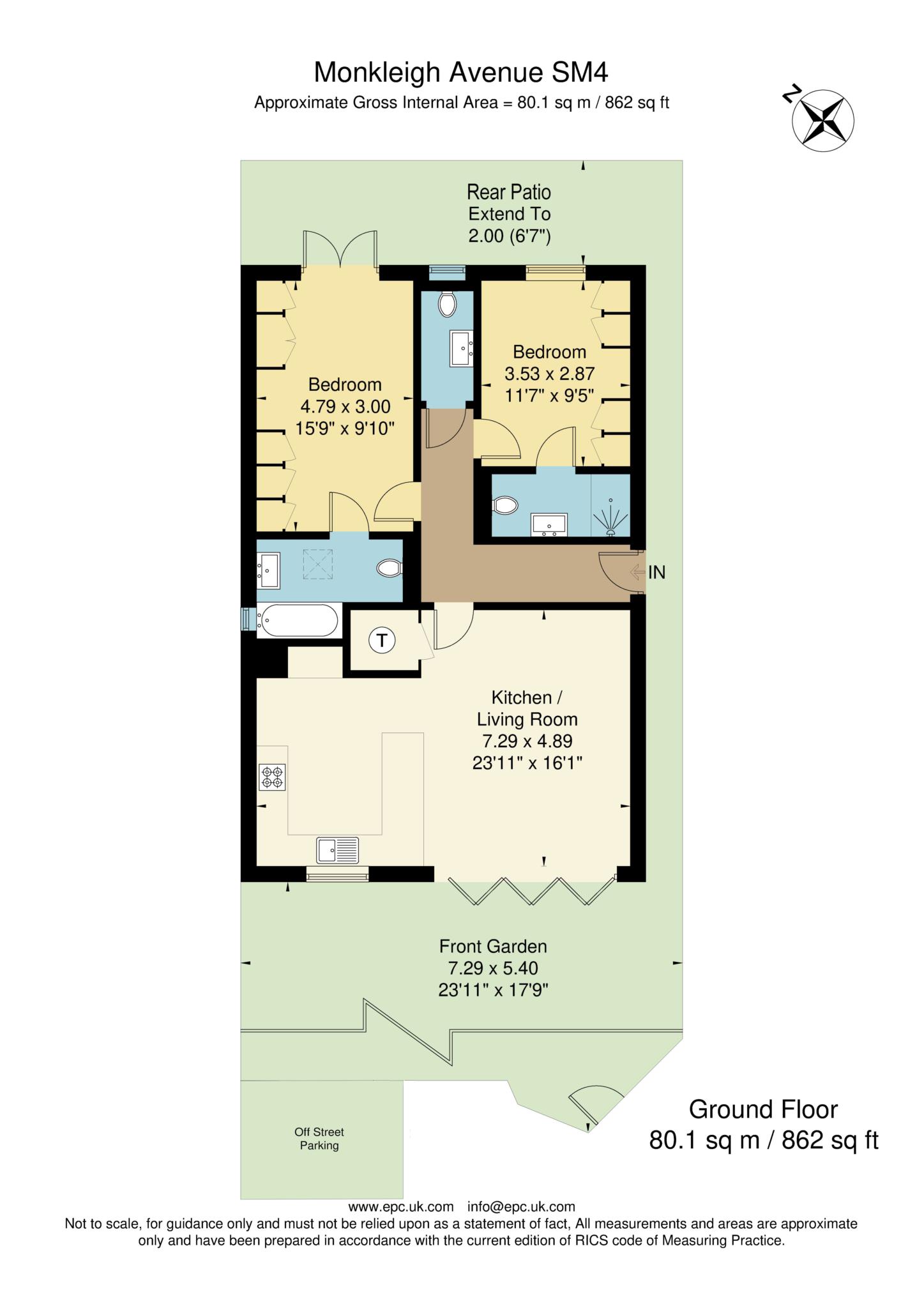 63b, Monkleigh Road, Morden floorplan