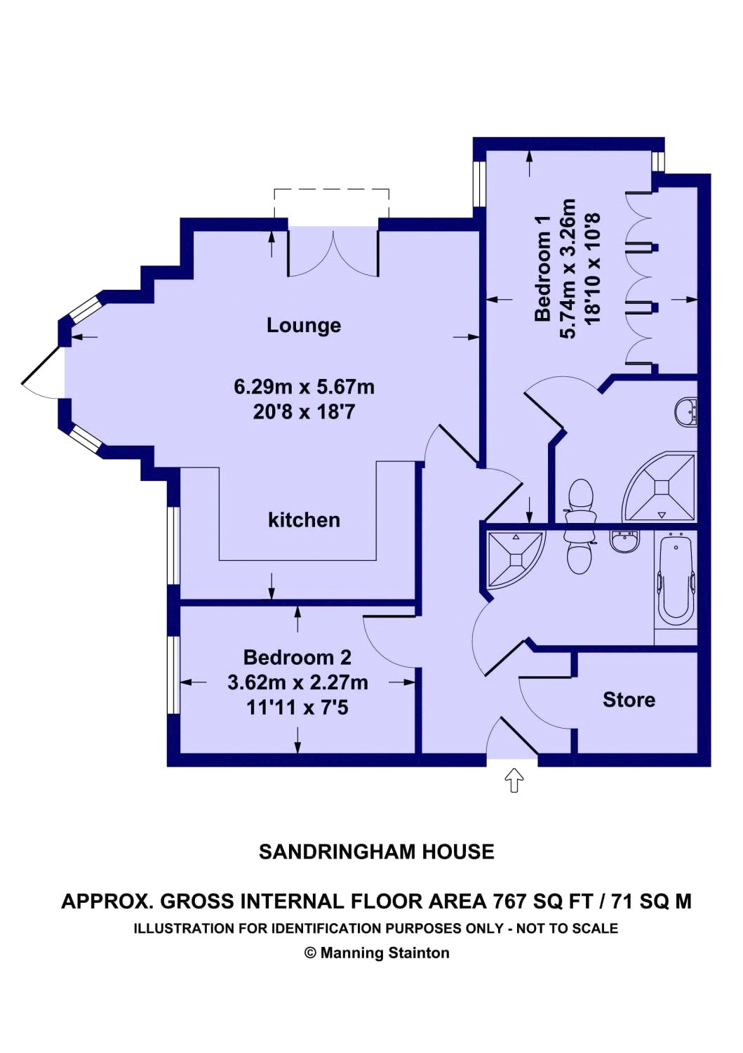2 Bedrooms Flat to rent in Sandringham House, 501 Harrogate Road, Leeds, West Yorkshire LS17