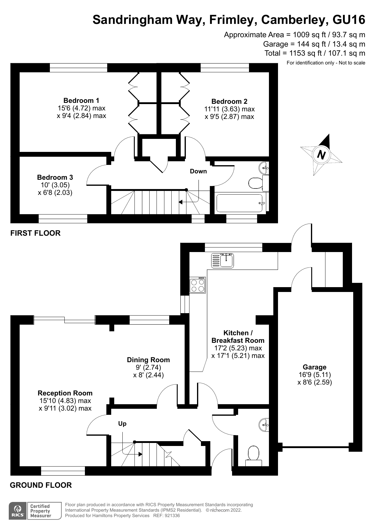 Sandringham Way, Frimley, Camberley GU16, 3 bedroom detached house for