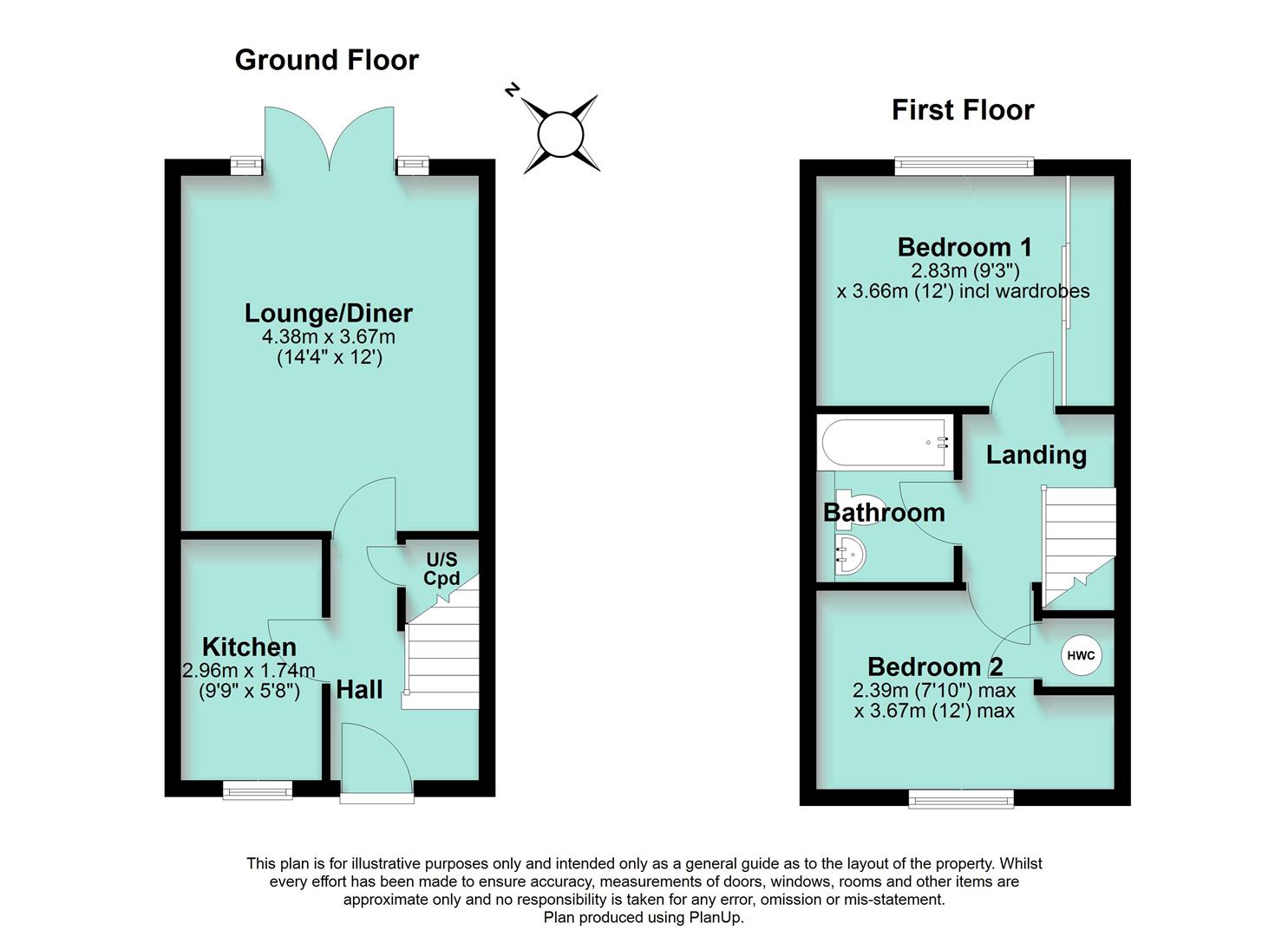28, Buckwell Close, Wellingborough floorplan