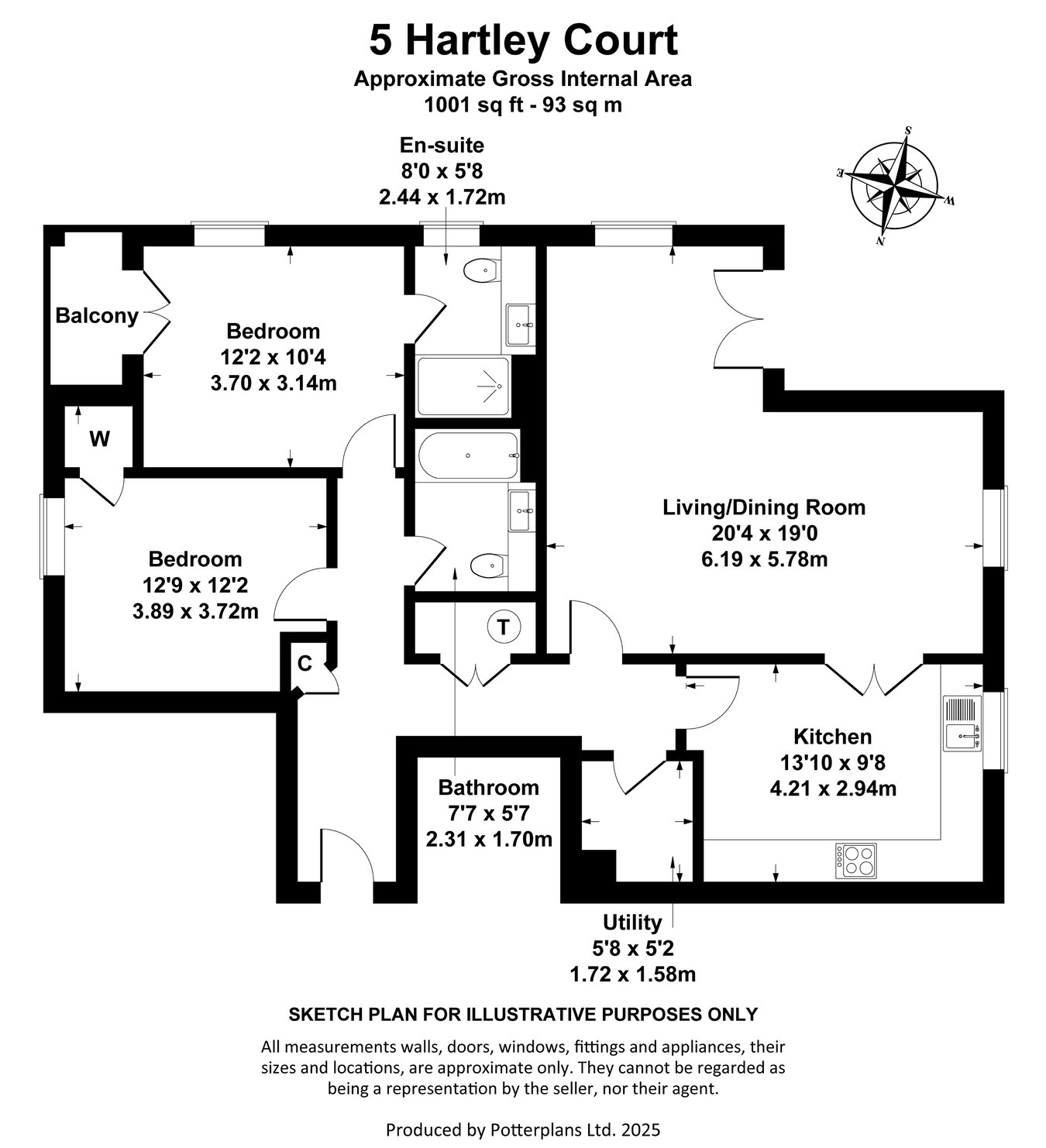 5, Hartley Court, Pittville Circus Road, Cheltenham floorplan