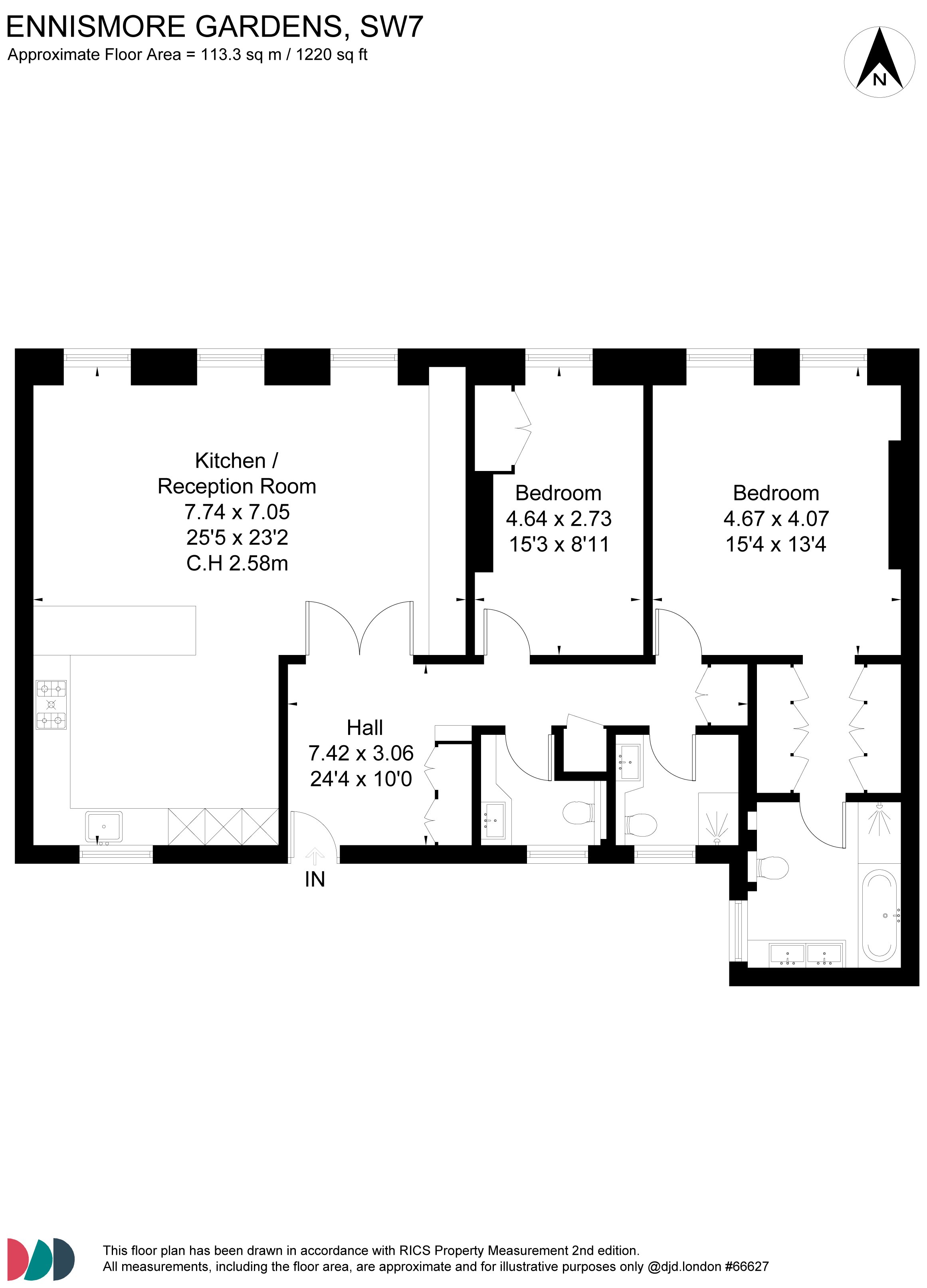 Ennismore Gardens, London SW7, 2 bedroom flat to rent - 66934196 ...