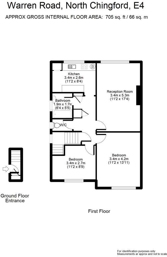 16B, Warren Road, London floorplan