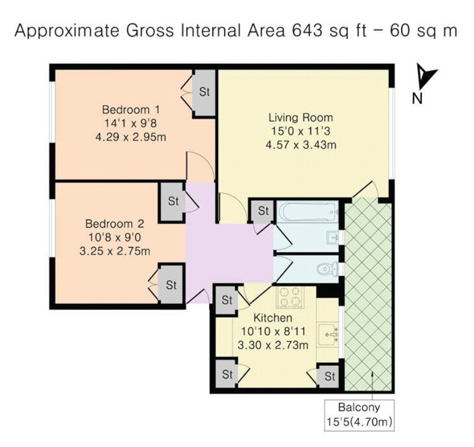 Flat 21, Evelyn House Hayter Road, London floorplan