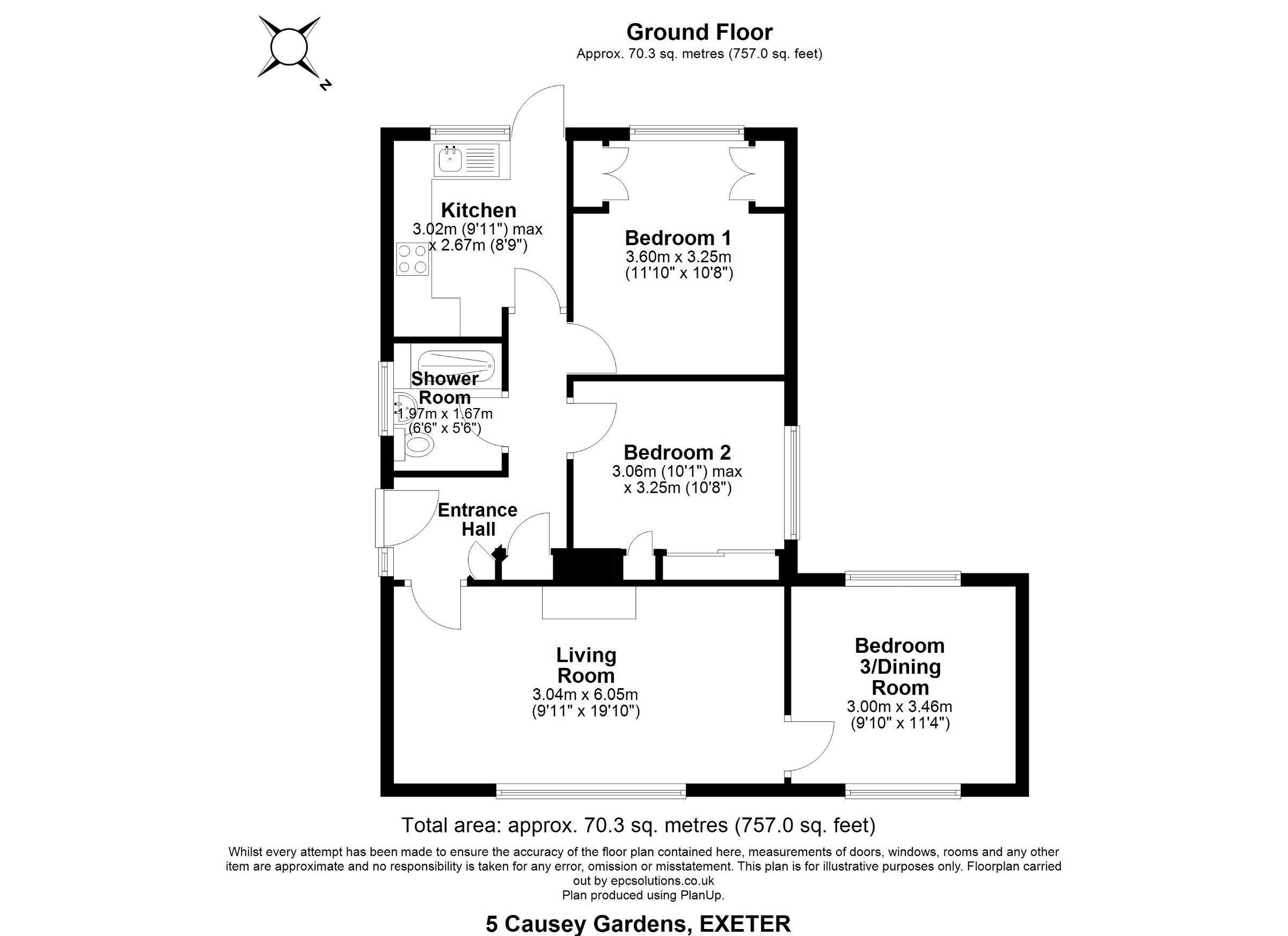 5 Causey Gardens, Exeter floorplan