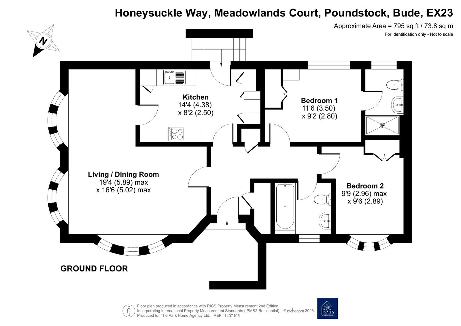 Meadowlands Court,4 Honeysuckle Way, Bude floorplan