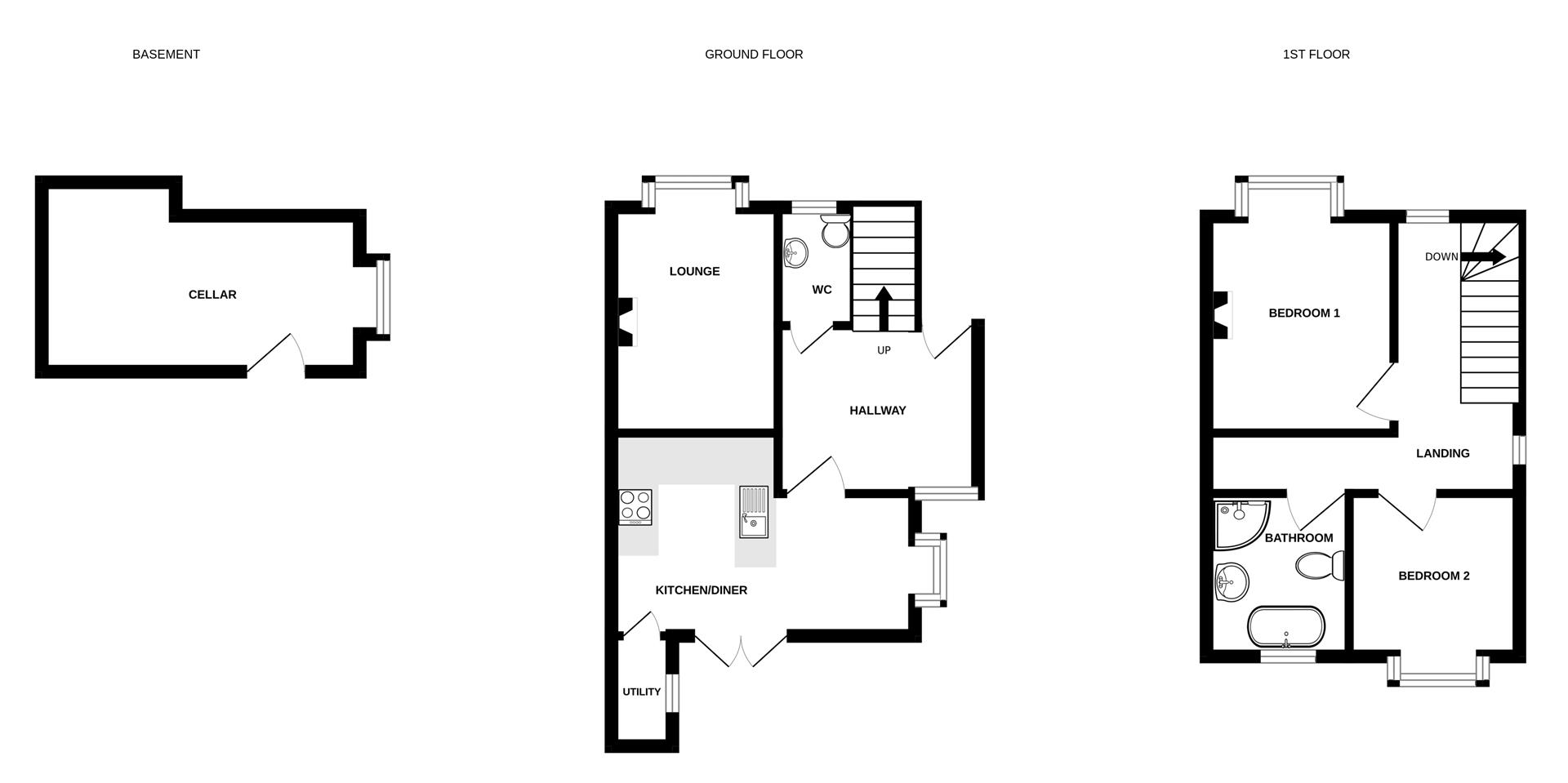 1, Grenville Terrace, Bideford floorplan