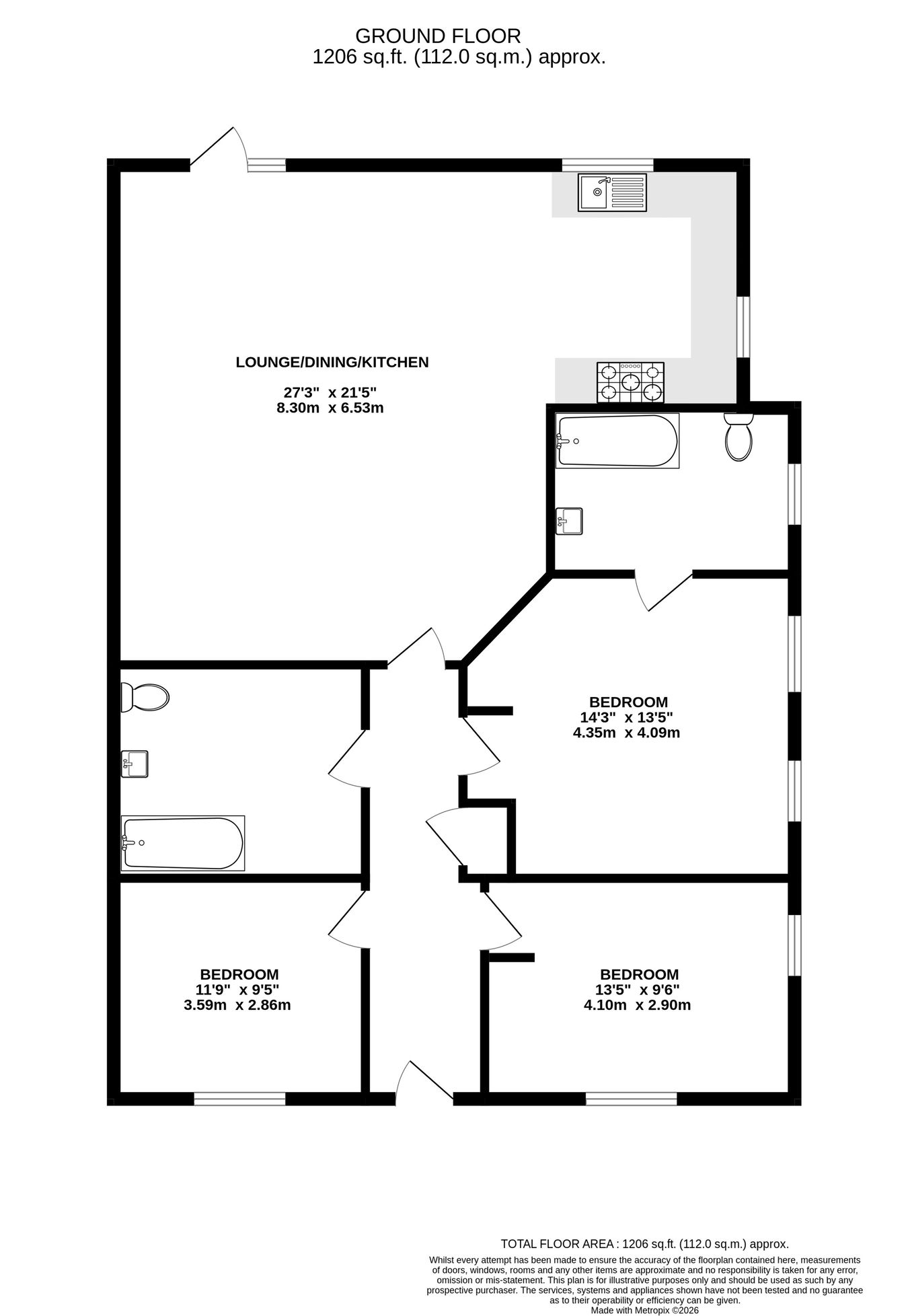 2 Bentley Mews,, Hole Lane, Farnham floorplan