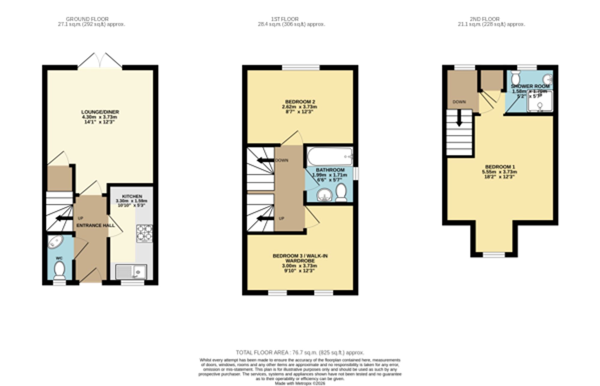 6 Vicarage Walk, Chesterfield floorplan