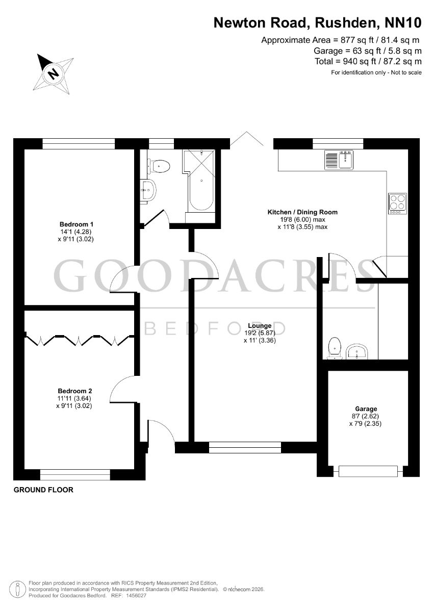 201 Newton Road, Rushden floorplan