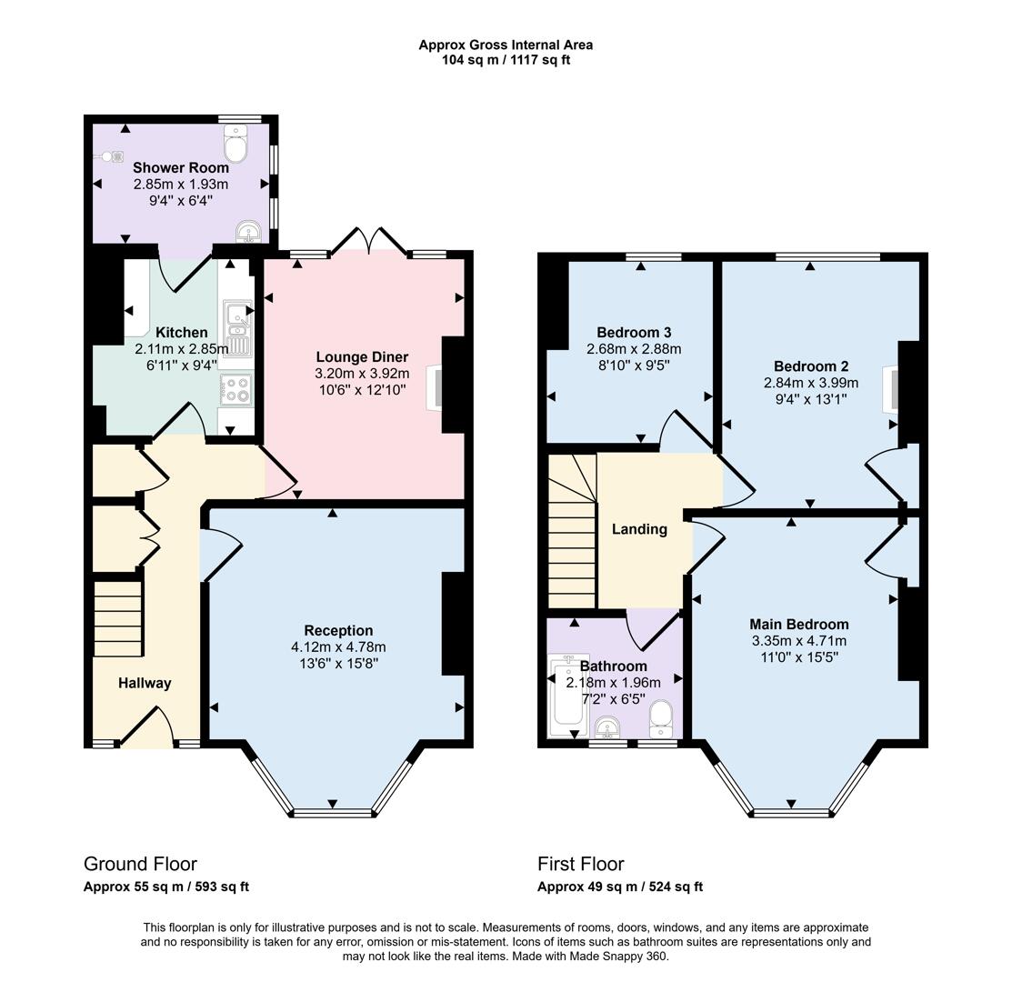 13, Netherfield Road, London floorplan