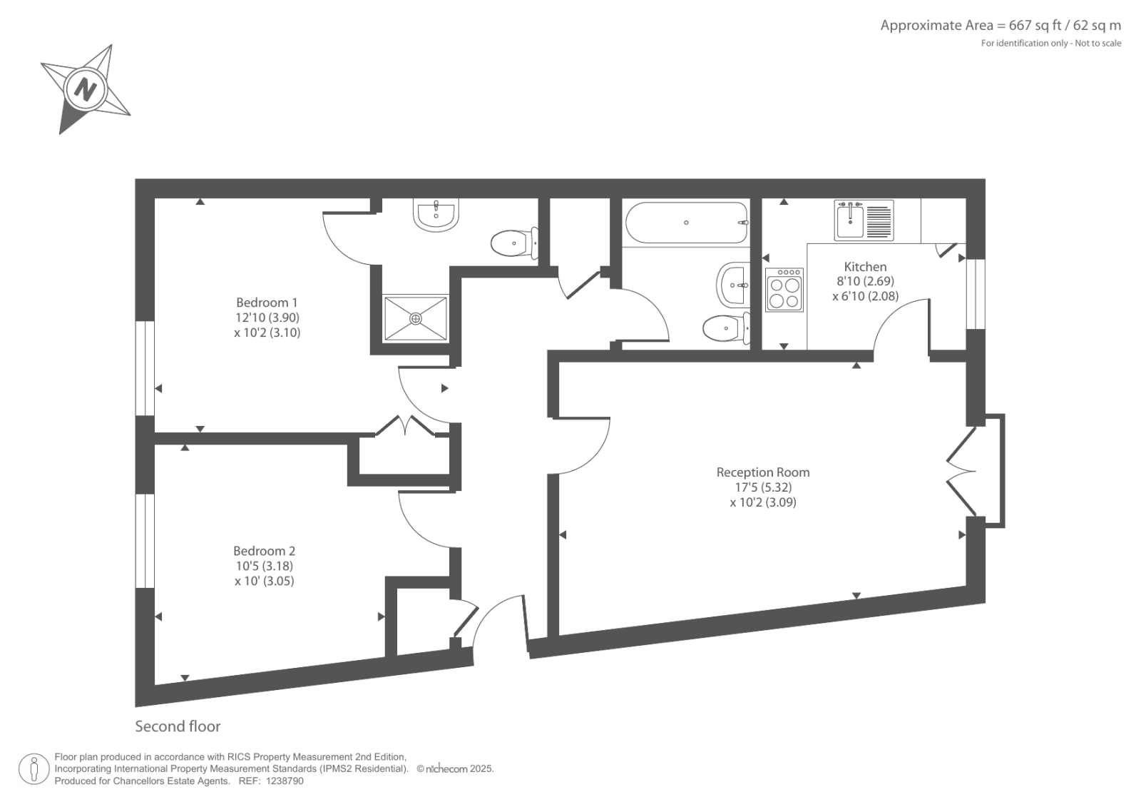 Flat 16 Heald Court, Meadow Way, Carterton floorplan