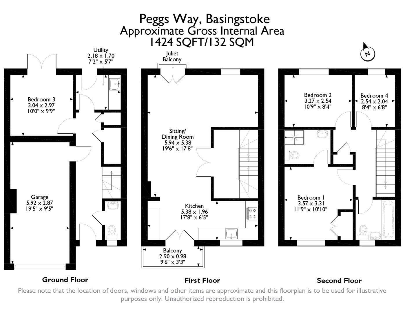 4 Bedrooms Terraced house for sale in Peggs Way, Basingstoke RG24