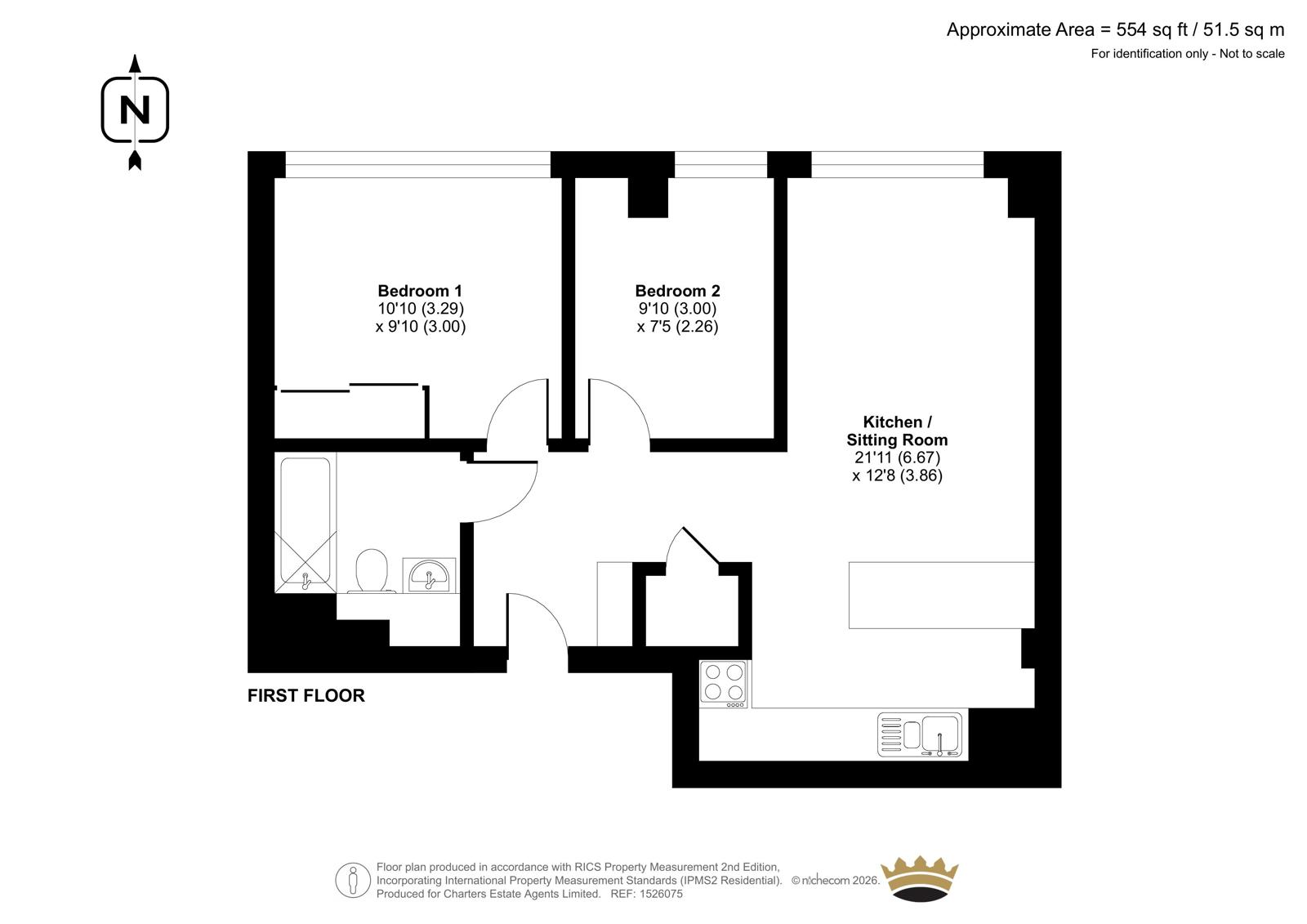Flat 11 Portland Place, 8, Ogle Road, Hampshire floorplan