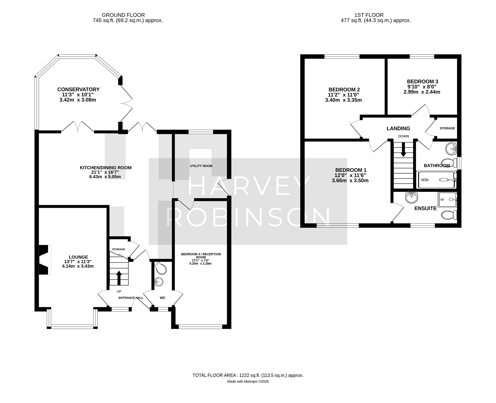 25 Burwell Road, St. Neots floorplan