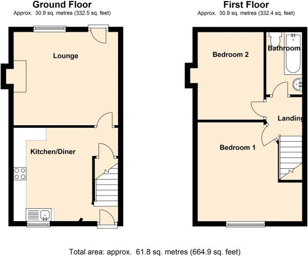 2 Bedrooms Terraced house to rent in Browning Avenue, Halifax HX3