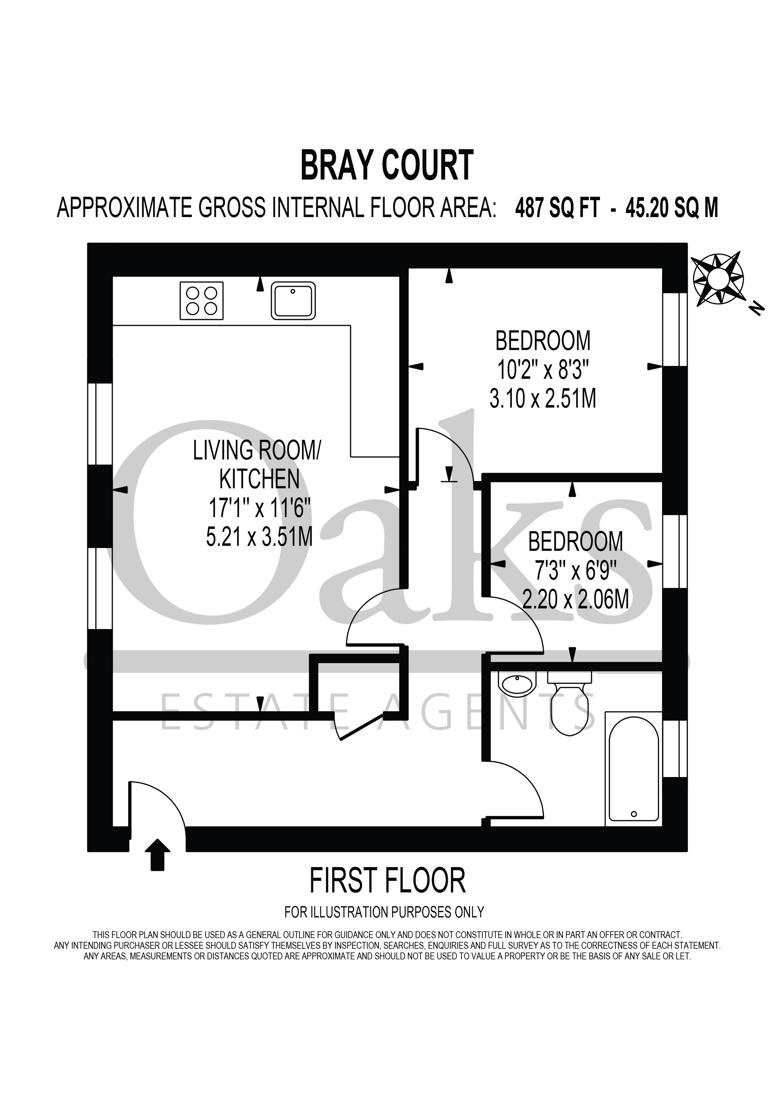 Flat 11, 80a, Bray Court, Streatham floorplan