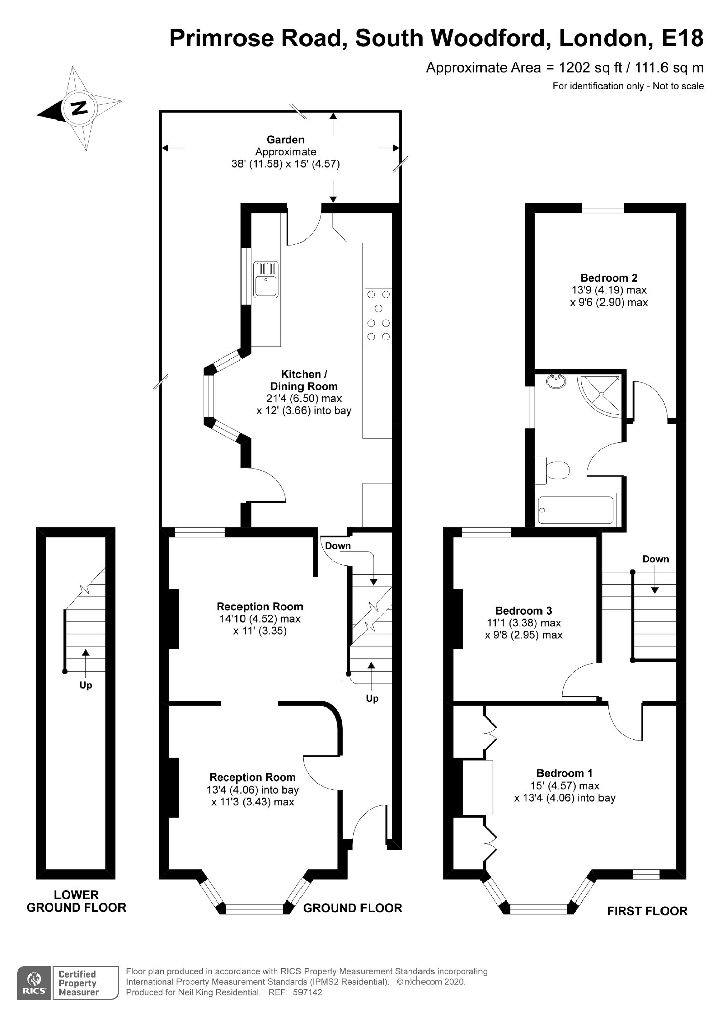 3 bed terraced house for sale in Primrose Road, South Woodford, London