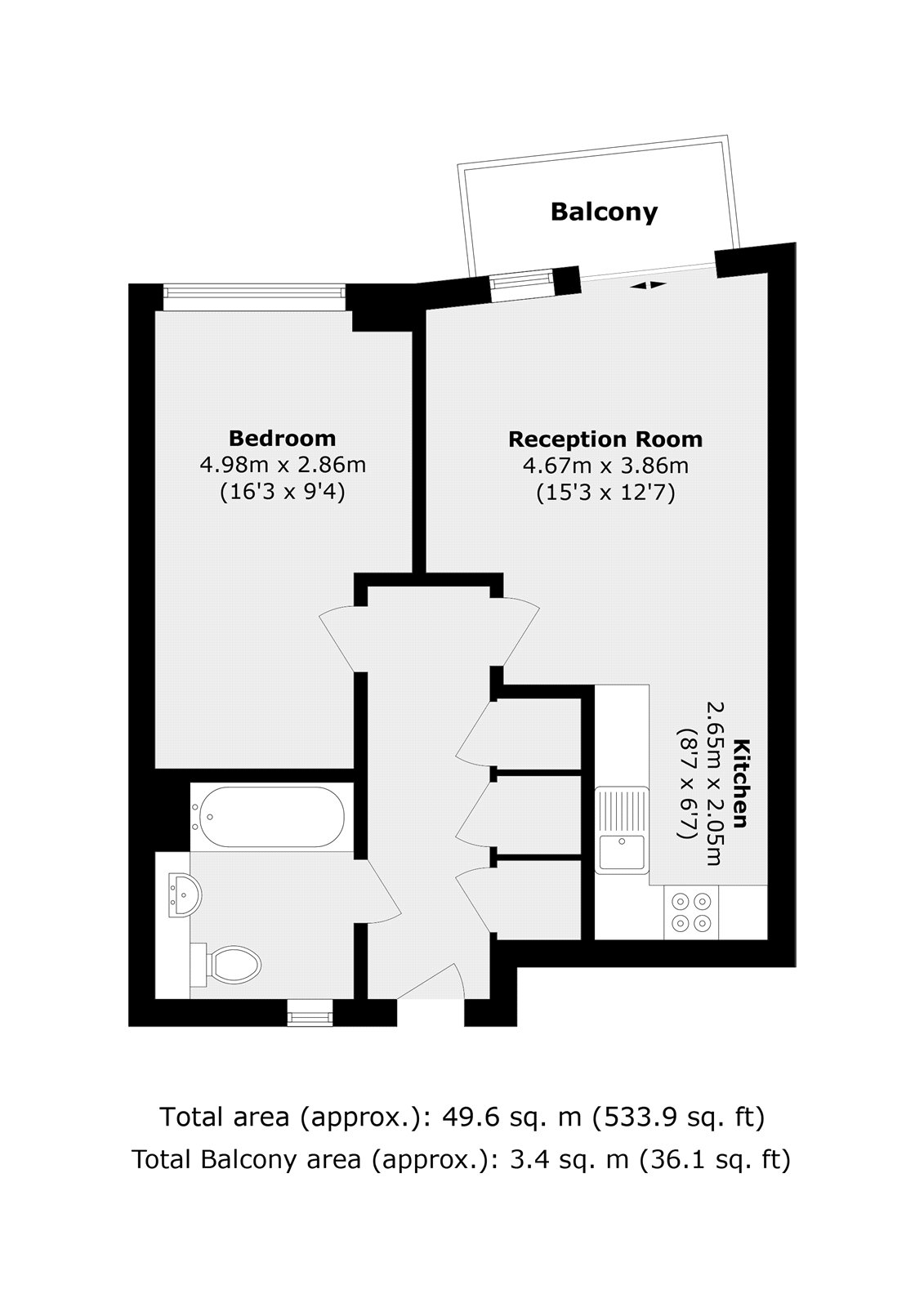 Flat 27, Lowe House, 12, Hebden Place, London floorplan