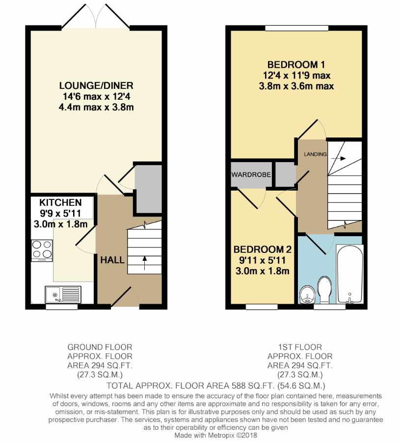 2 Bedrooms Town house for sale in Talbott Close, Broughton Astley, Leicester LE9