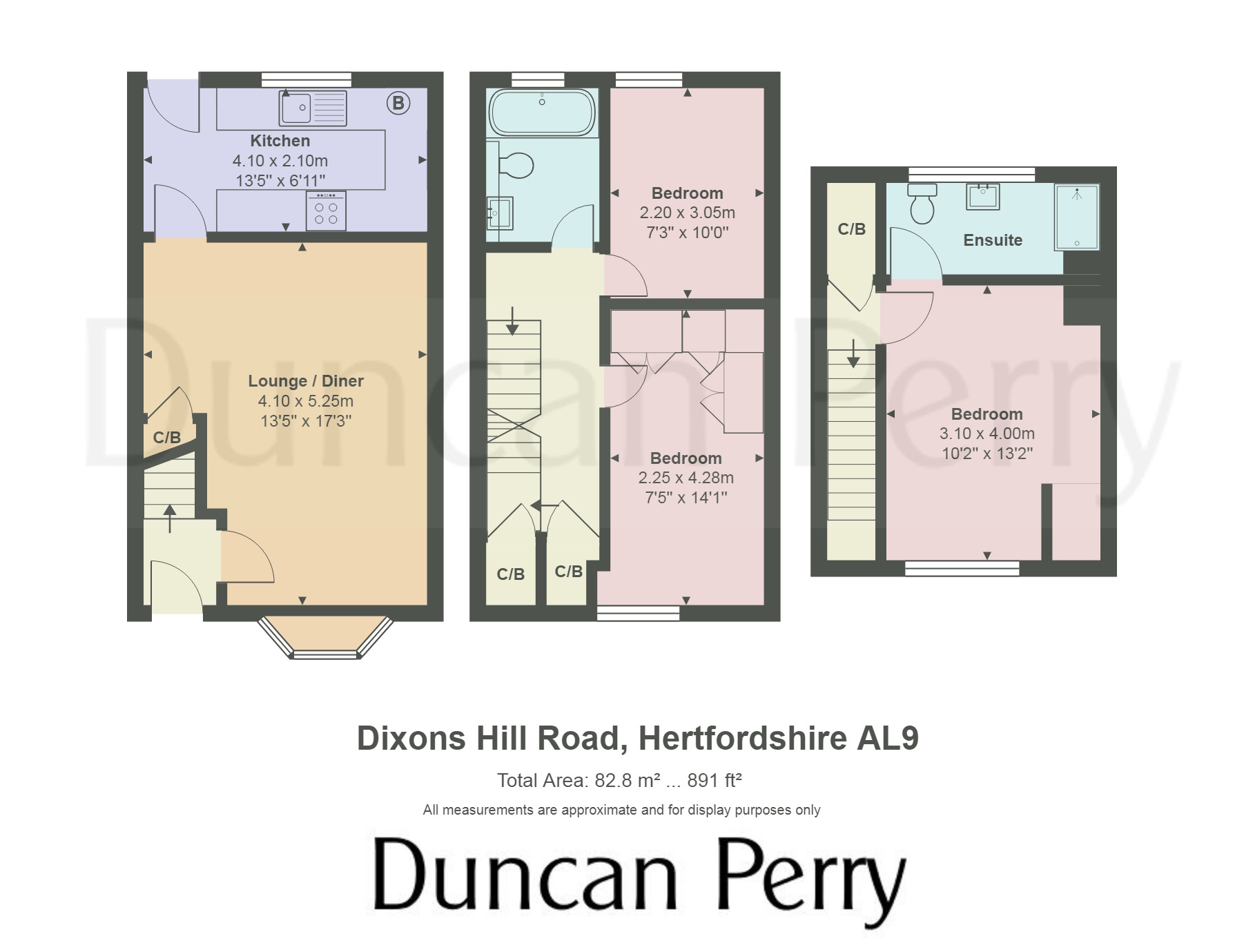 3 Bedrooms Terraced house for sale in Dixons Hill Road, Welham Green, Herts AL9