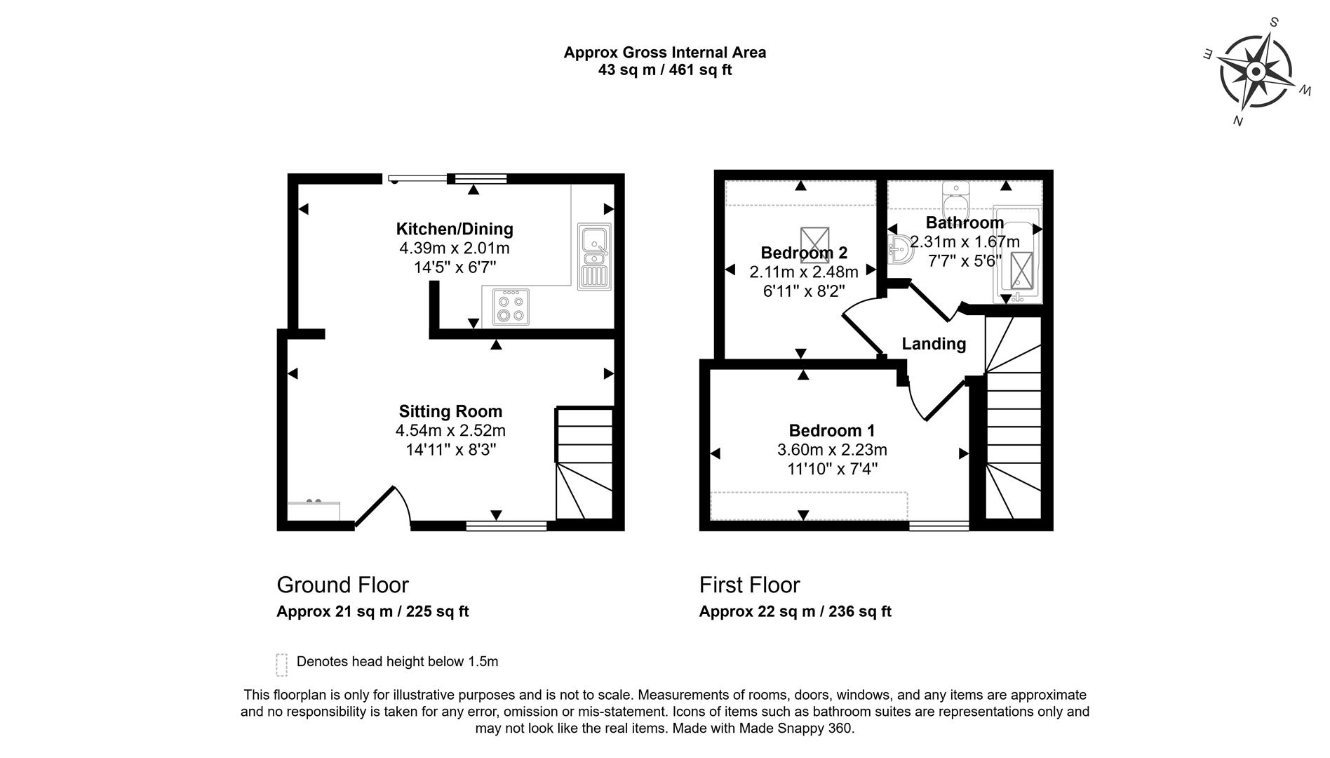 1, Gloucester Mews, Faringdon floorplan