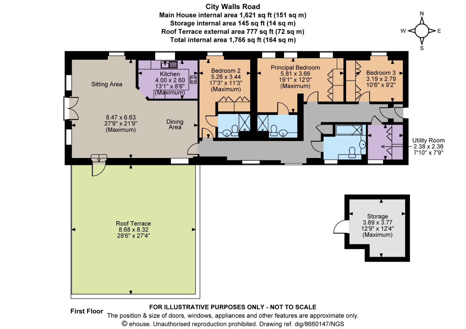 Flat 12,, 1761 Building, Chester floorplan