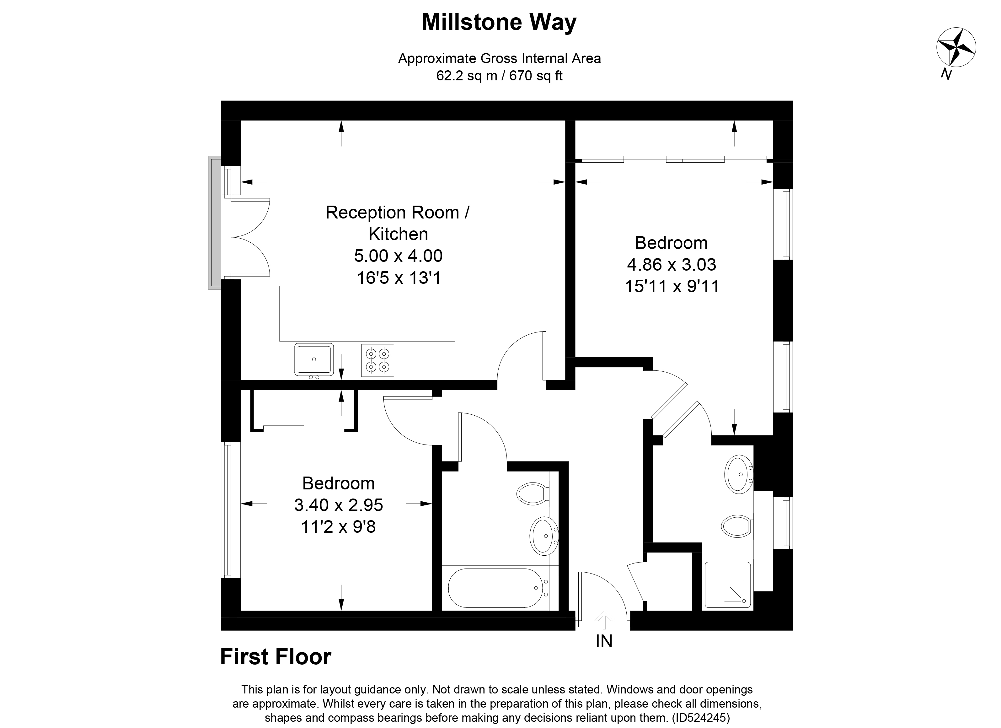 2 Bedrooms Flat to rent in Millstone Way, Harpenden AL5