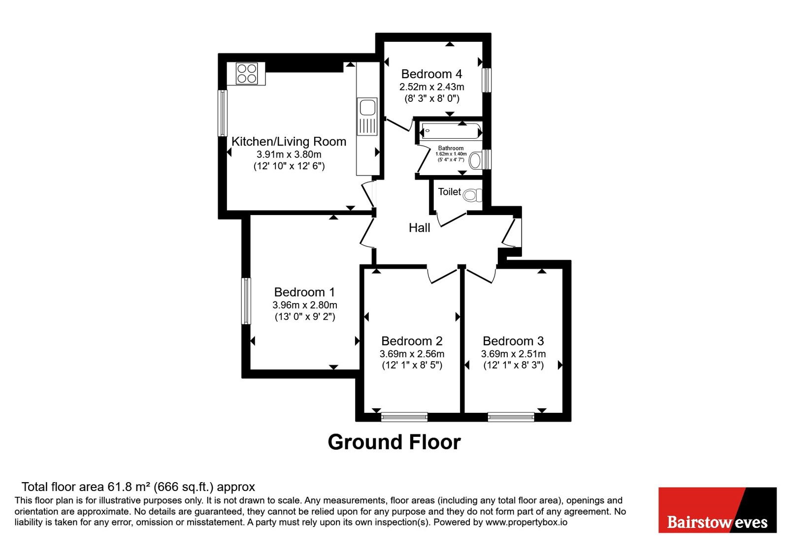 Flat 1, Lostock House,, Union Grove, London floorplan