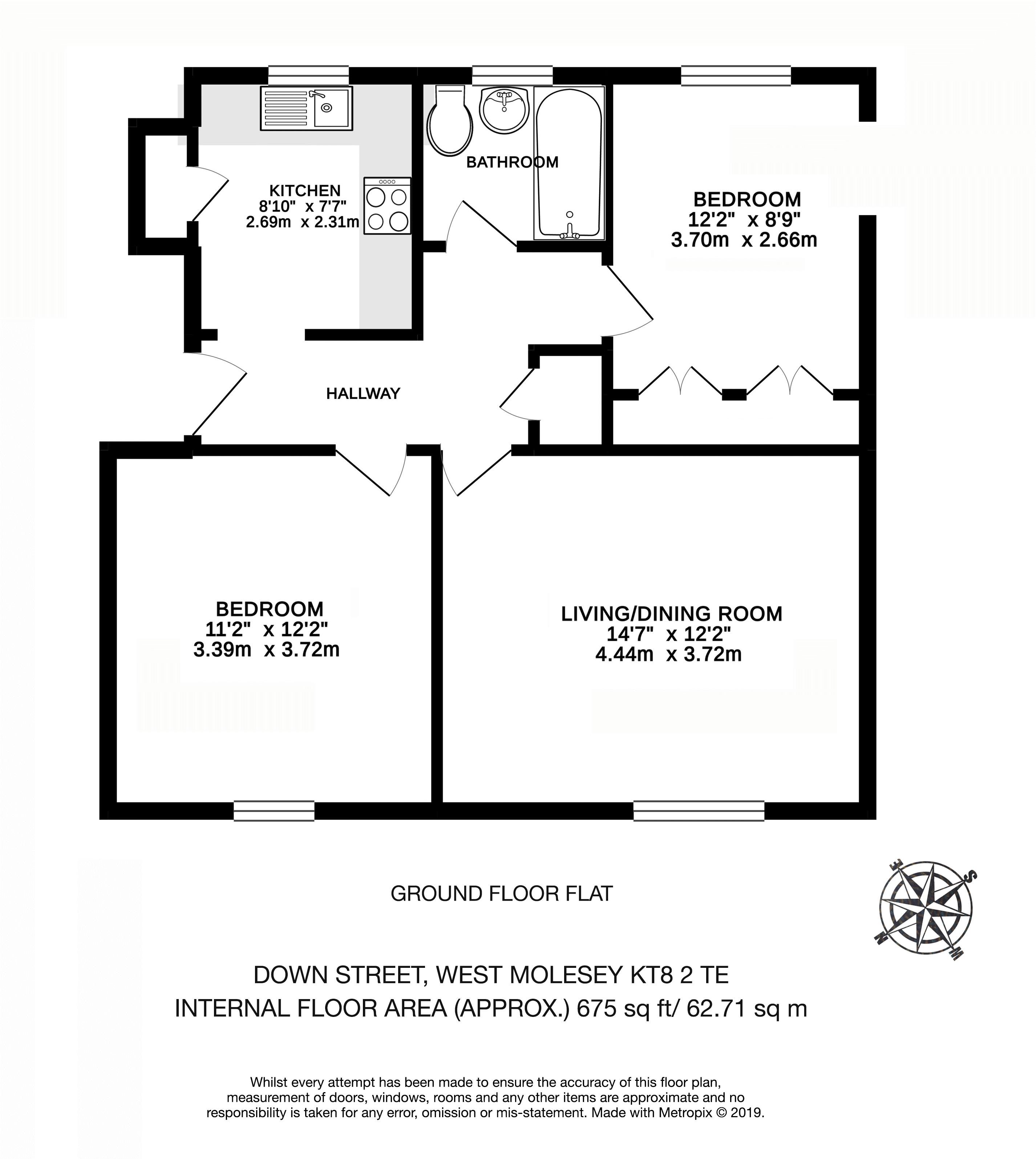 2 bed flat for sale in Down Street, West Molesey KT8 Zoopla