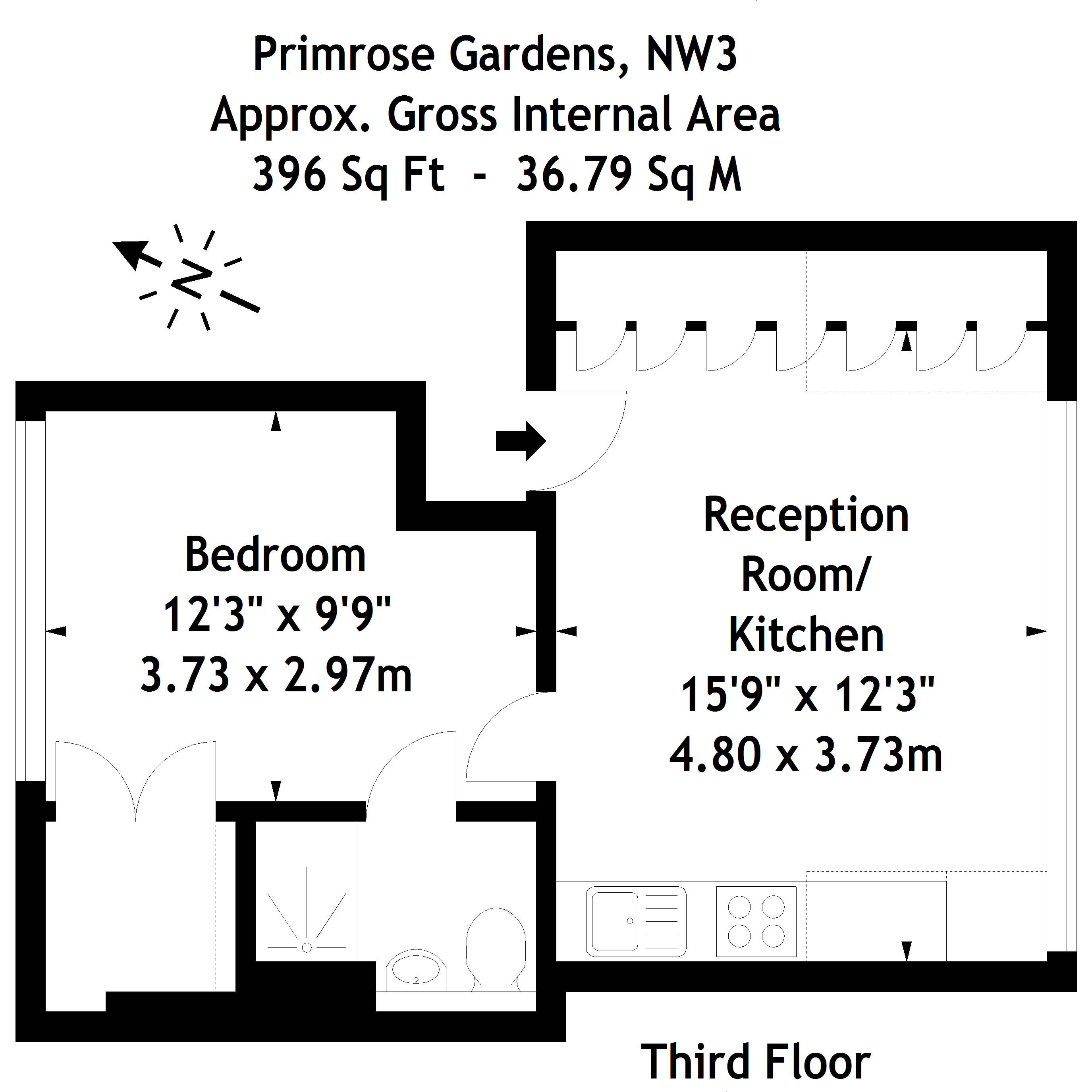 1 Bedrooms Flat to rent in Primrose Gardens, London NW3