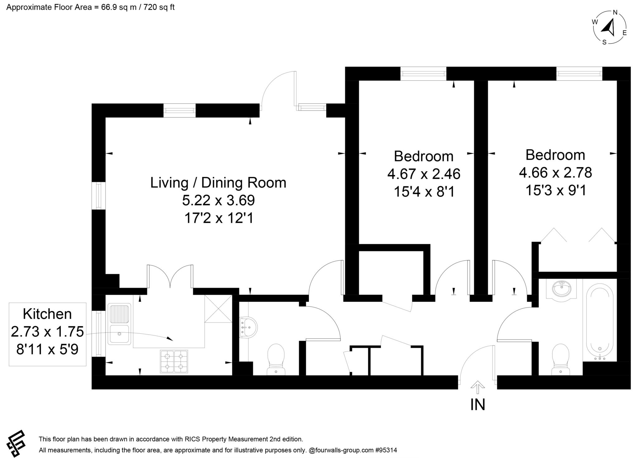16, Churchill Court, Marlborough floorplan