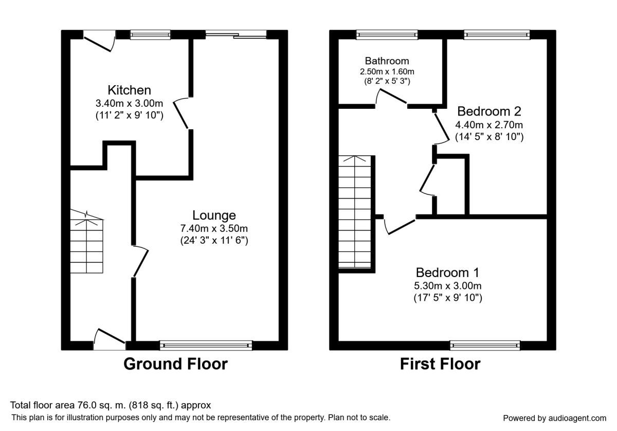 2 Bedrooms Terraced house to rent in Hodder Bank, Stockport SK2