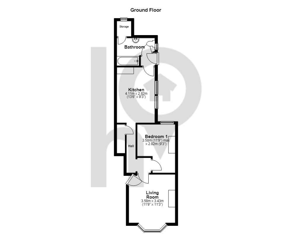 Flat 1, 85, Winstanley Road, Sheerness floorplan
