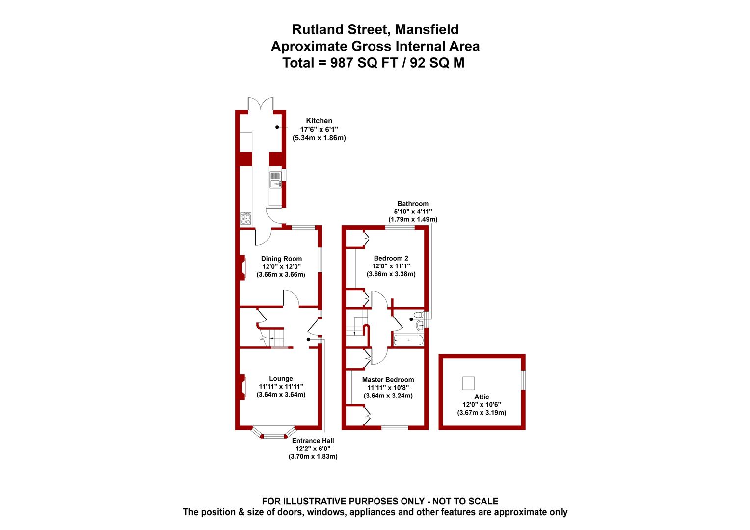41, Rutland Street, Mansfield floorplan