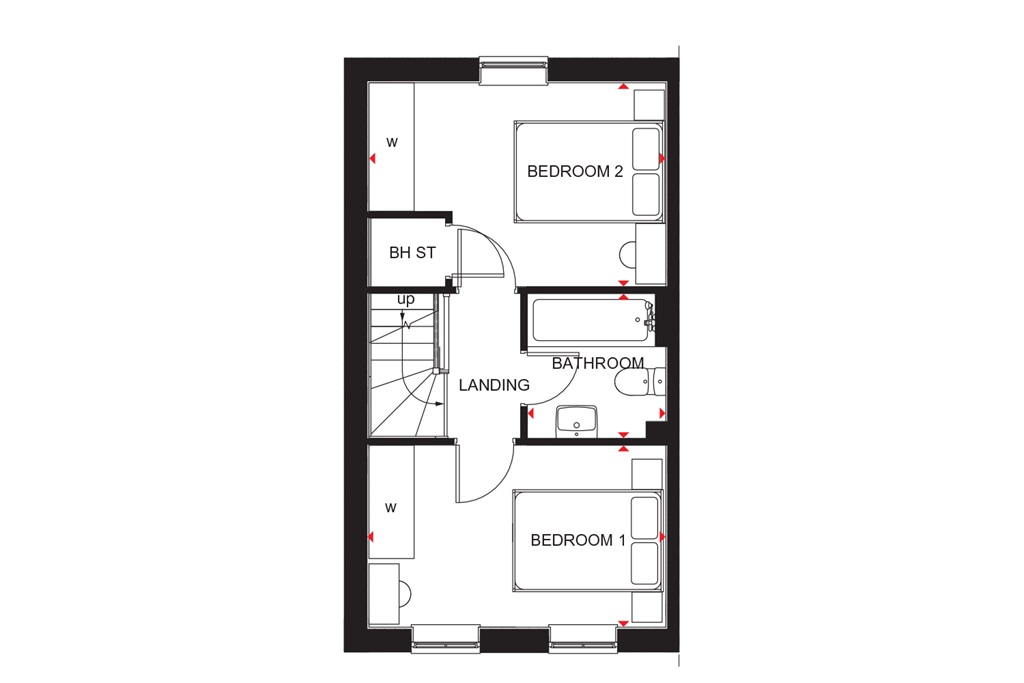 "Denford" at Crimchard, Chard TA20, 2 bedroom end terrace house for
