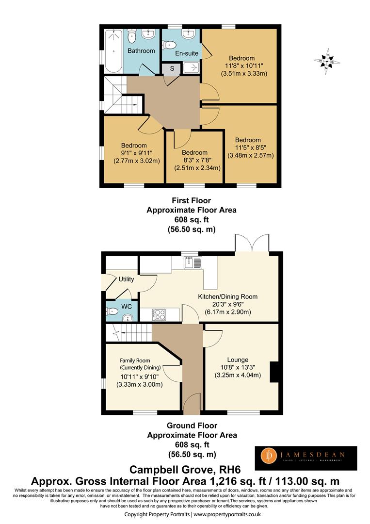 86., Campbell Grove, Horley floorplan