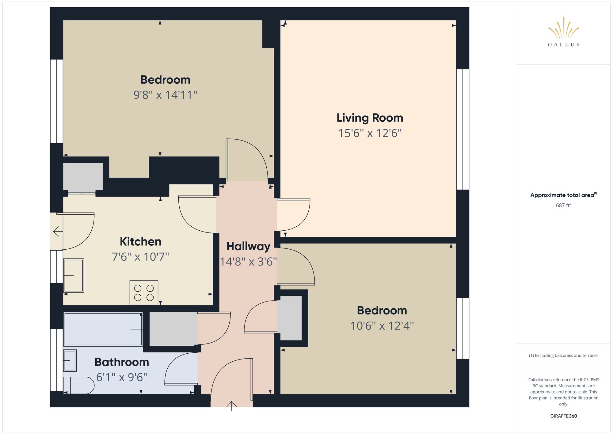 2/1 8 Belsyde Avenue, Glasgow floorplan