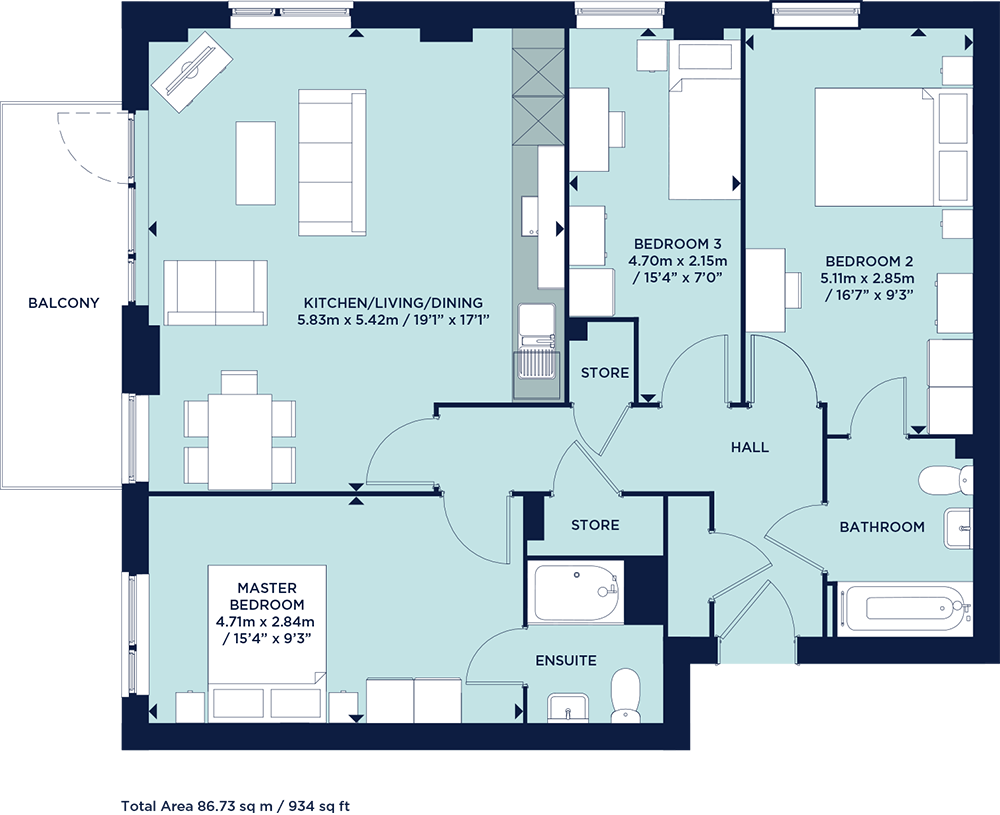 3 Bedrooms Flat for sale in Yeoman Street, London SE8